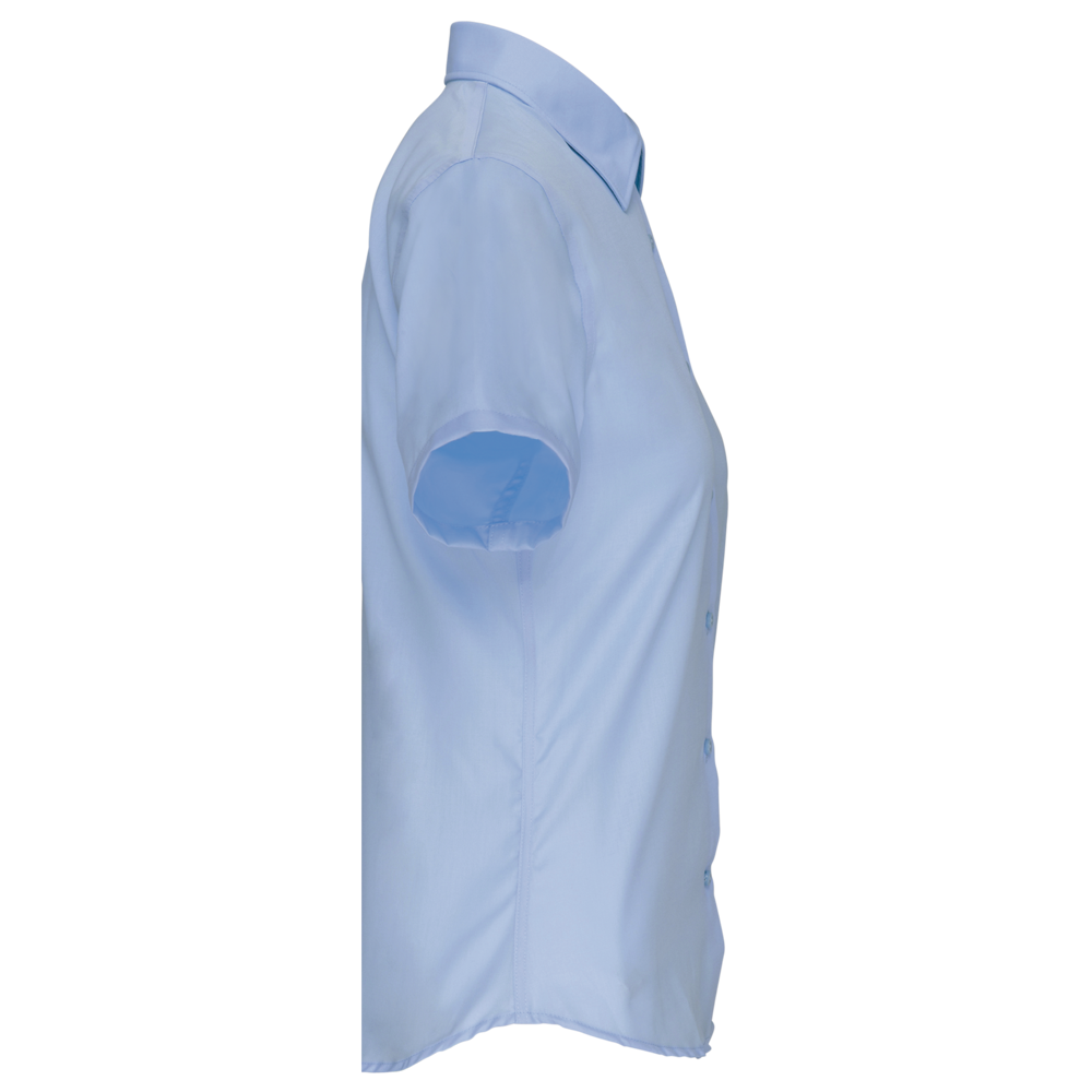 K544C - Dames Poplin Blouse Korte Mouwen