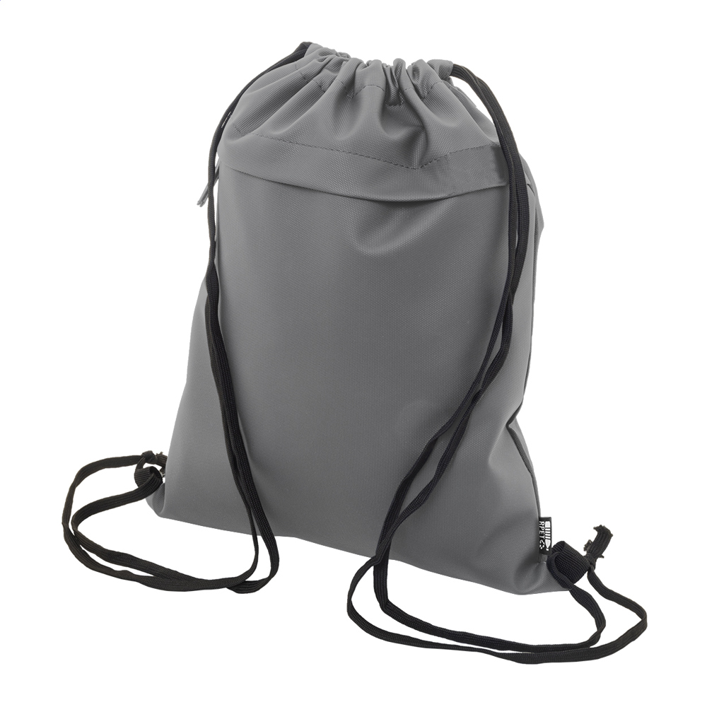 Pudrow - RPET tas met trekkoord - Grijs