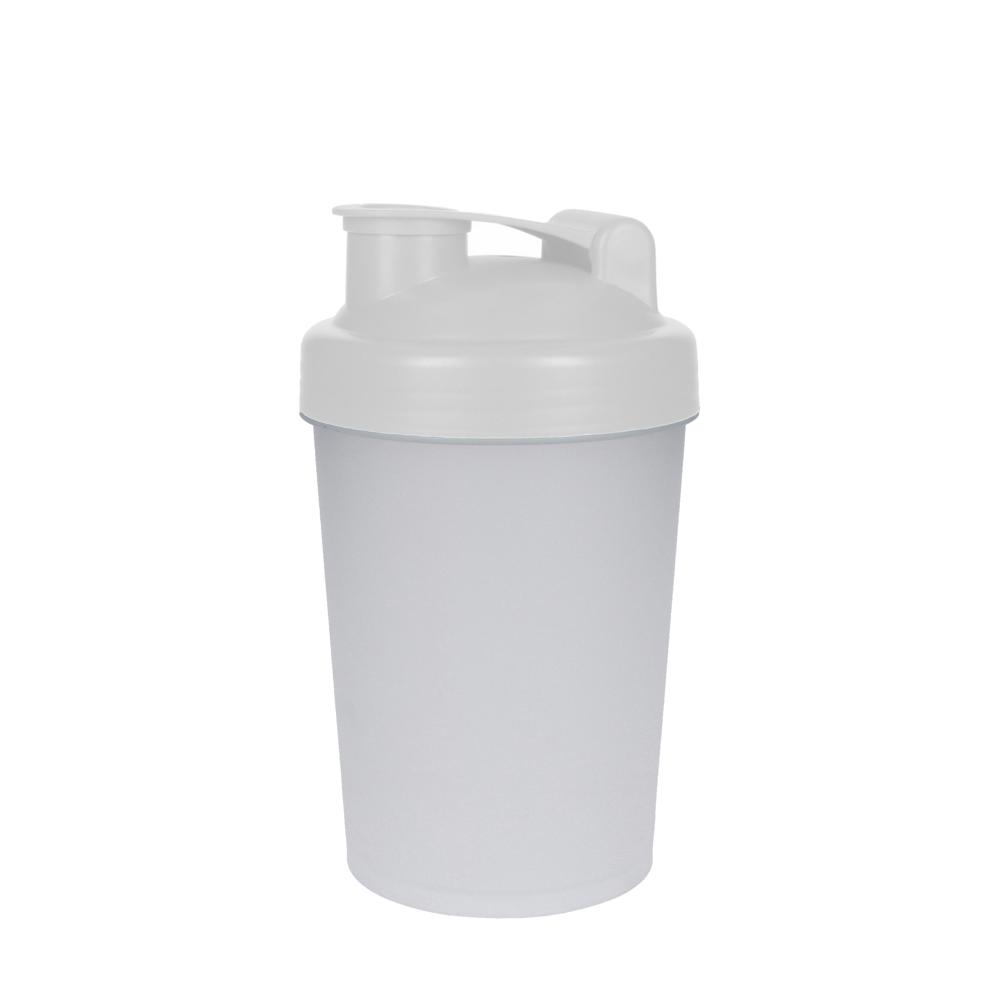 Shaker "Proteïne", 0,40 l - doorschijnend/wit