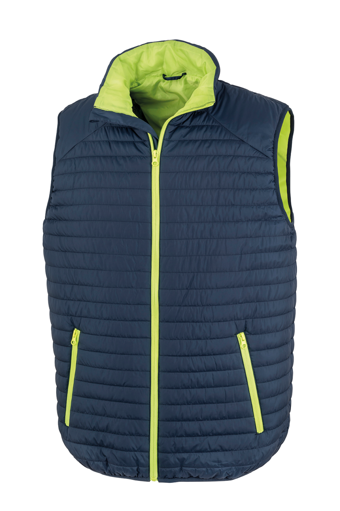 R239X - Bodywarmer Thermoquilt - Navy / Lime