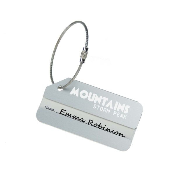 Luggage Tag Aluminium- Zilver