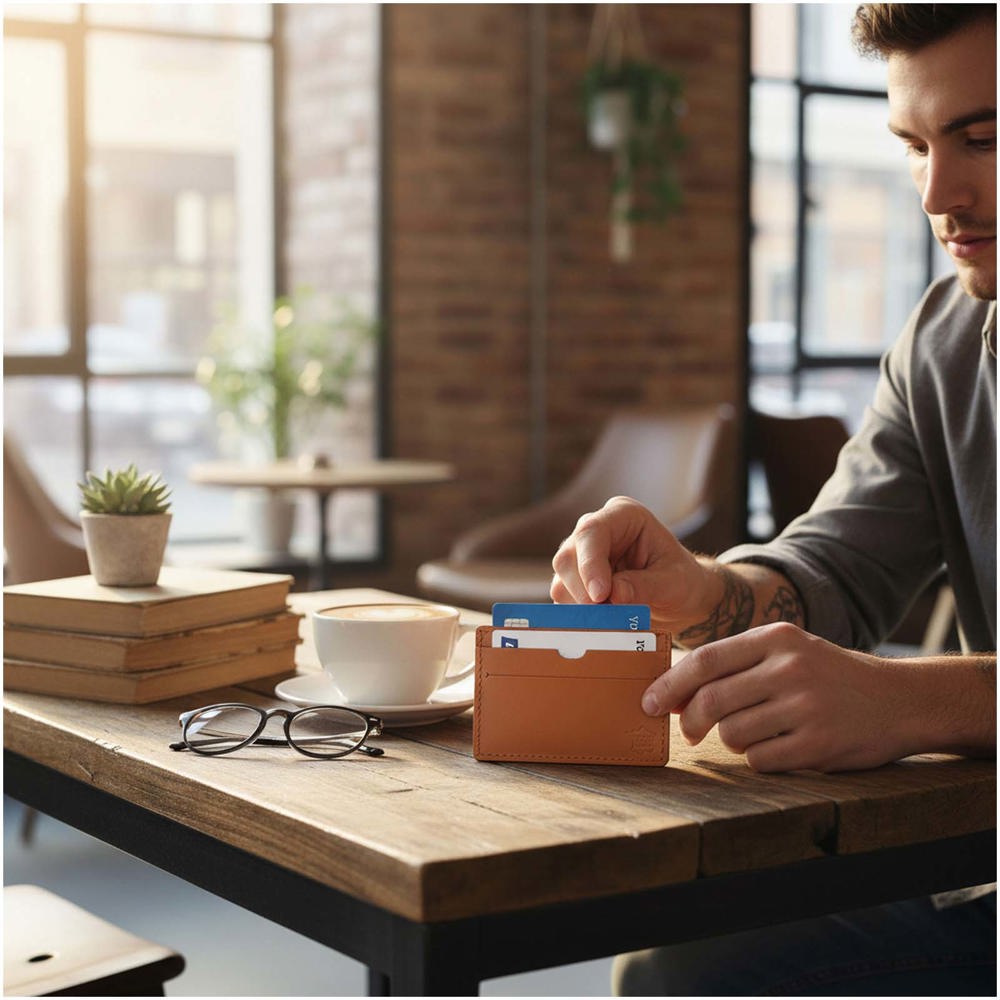 Citizen Green Tintin gerecyclede leren kaarthouder