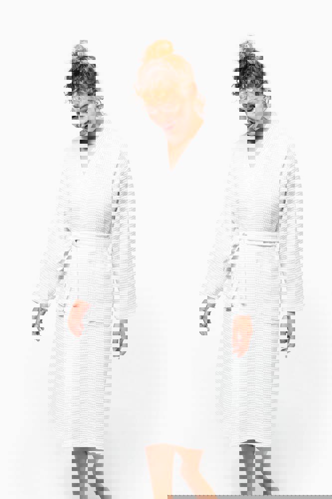 K122 - Kimono Badjas Honinggraatstructuur