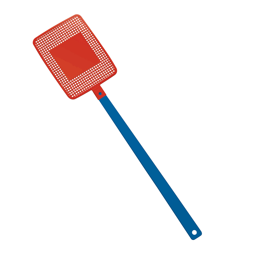 Vliegenmepper "vierkant" - blauw/rood