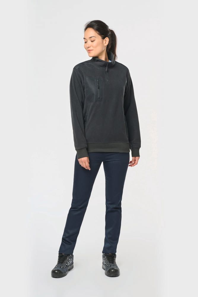 WK905 - Ecologishe fleece met ritskraag unisex