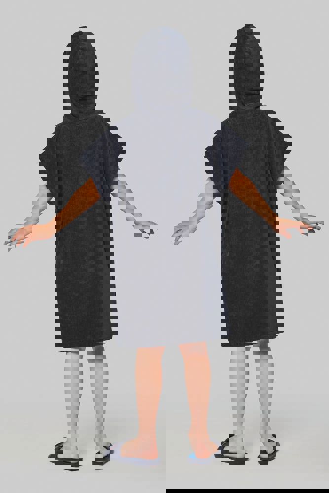 PA582X - Kinderponcho met capuchon van badstof