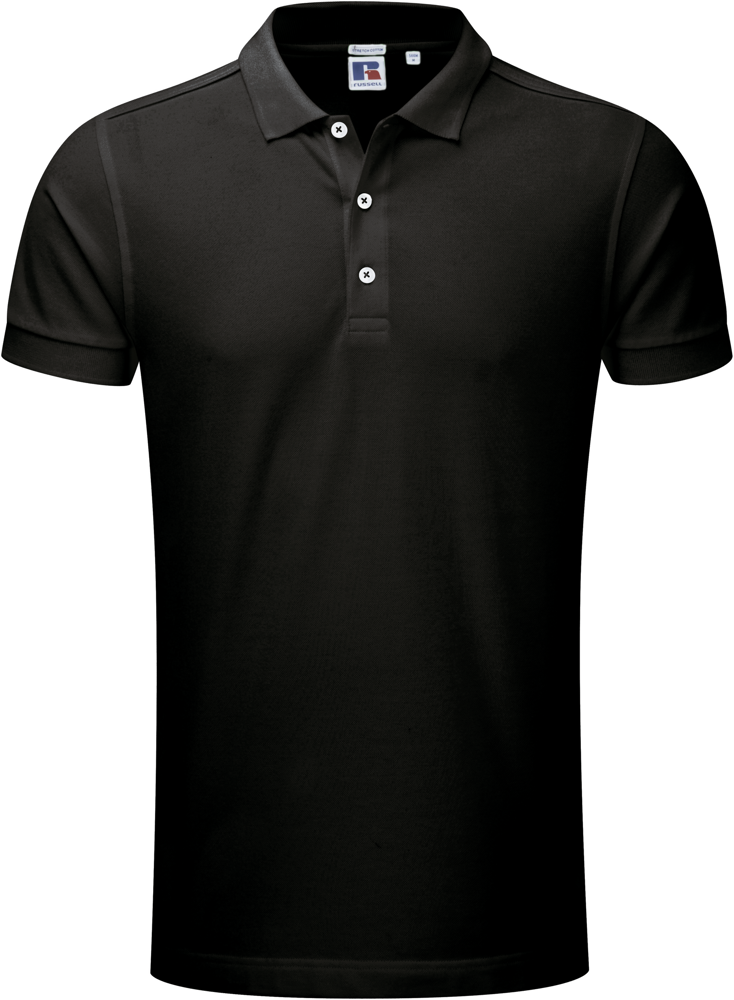 RU566M - Men's Stretch Polo Shirt - Black