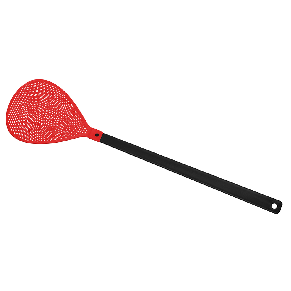 Vliegenmepper "ovaal" - zwart/rood