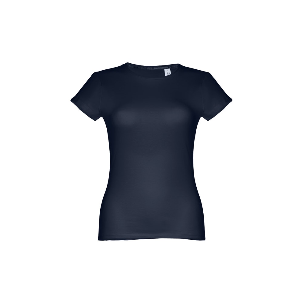 THC SOFIA. Katoenen dames-T-shirt met riem - Eclipse blauw