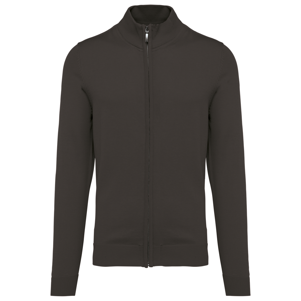 K961 - Heren cardigan met rits - Dark Grey