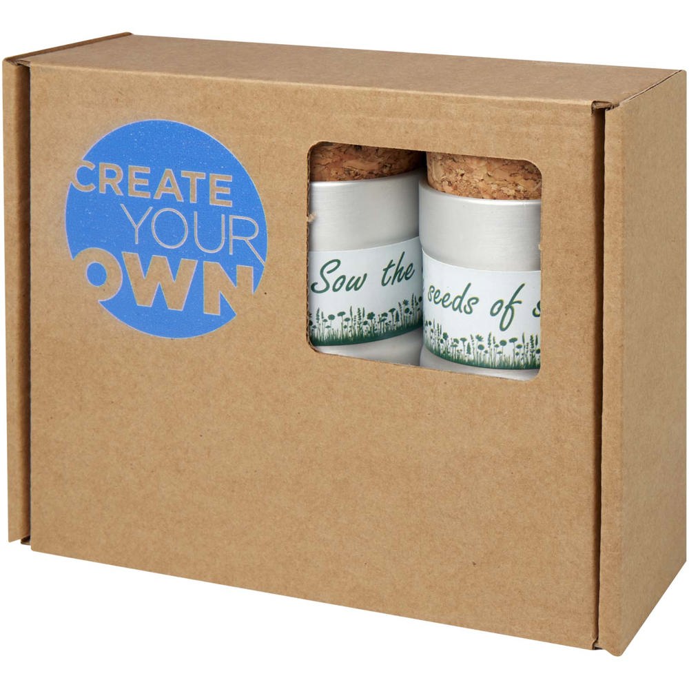 Hey Pots tuin voor op het bureau met kruidenmix, set van drie