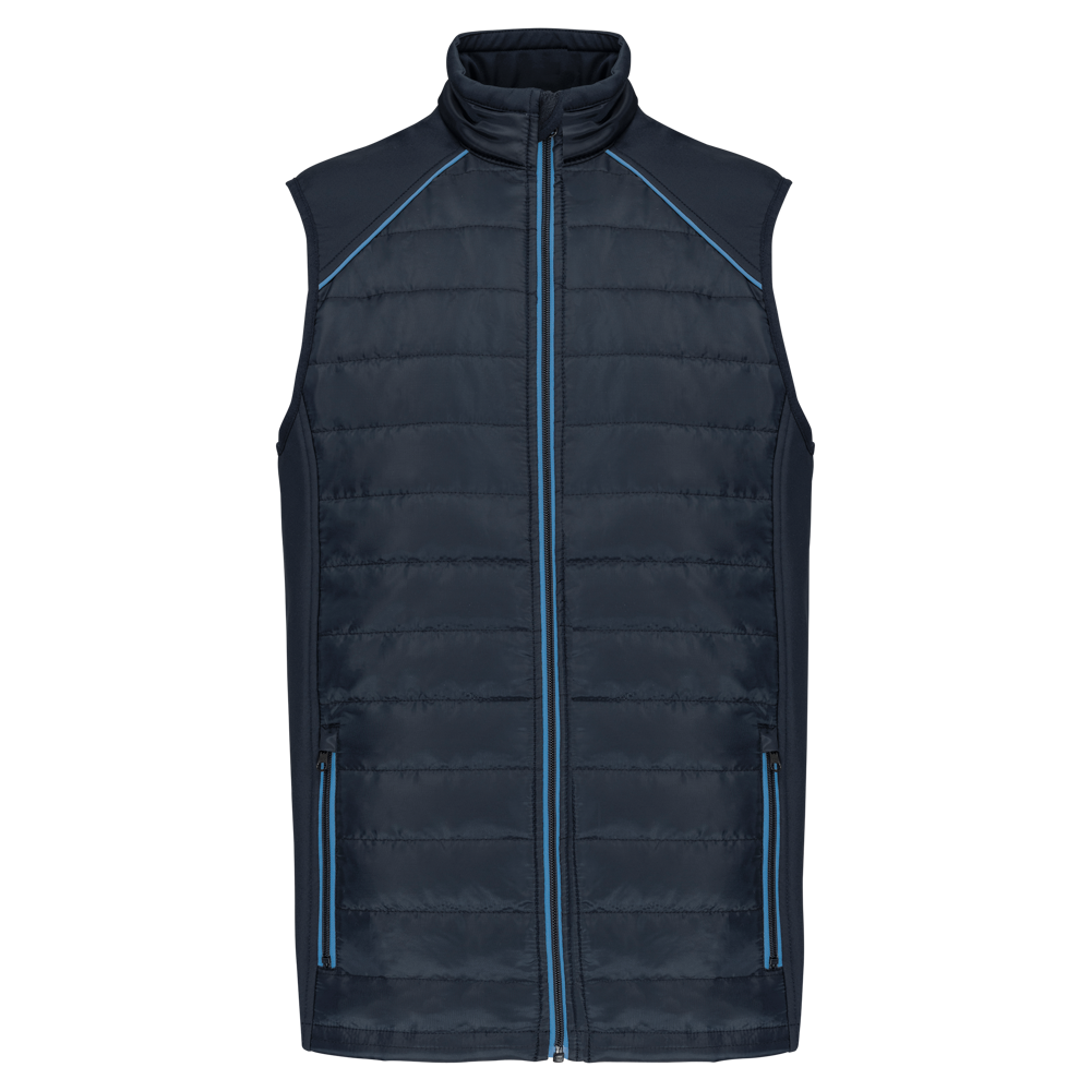 WK606 - Bodywarmer Day To Day in twee stoffen - Navy / Light Royal Blue