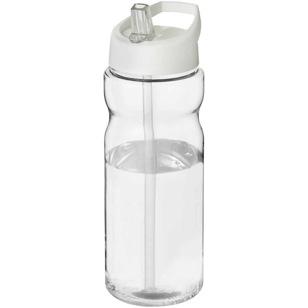 H2O Active® Base Tritan™ 650 mlsportfles met tuitdeksel - Transparant helder, Wit