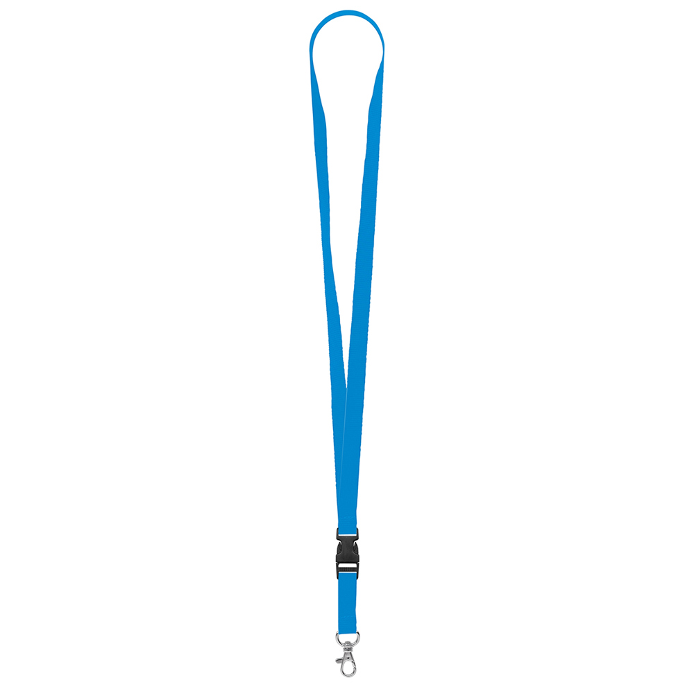 Keycord "standaard", breedte 15 mm - pastelblauw