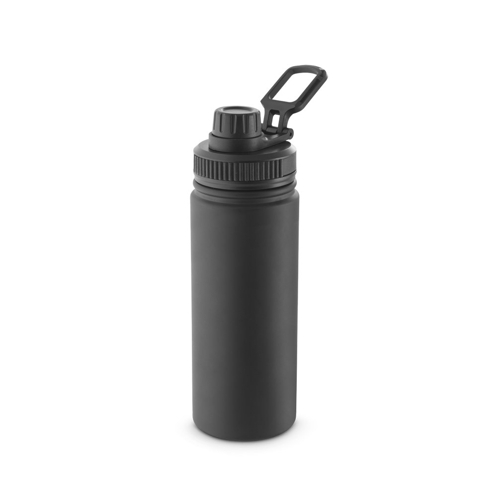 FEDERER. Fles in 90% gerecycled roestvrij staal 570 mL - Zwart