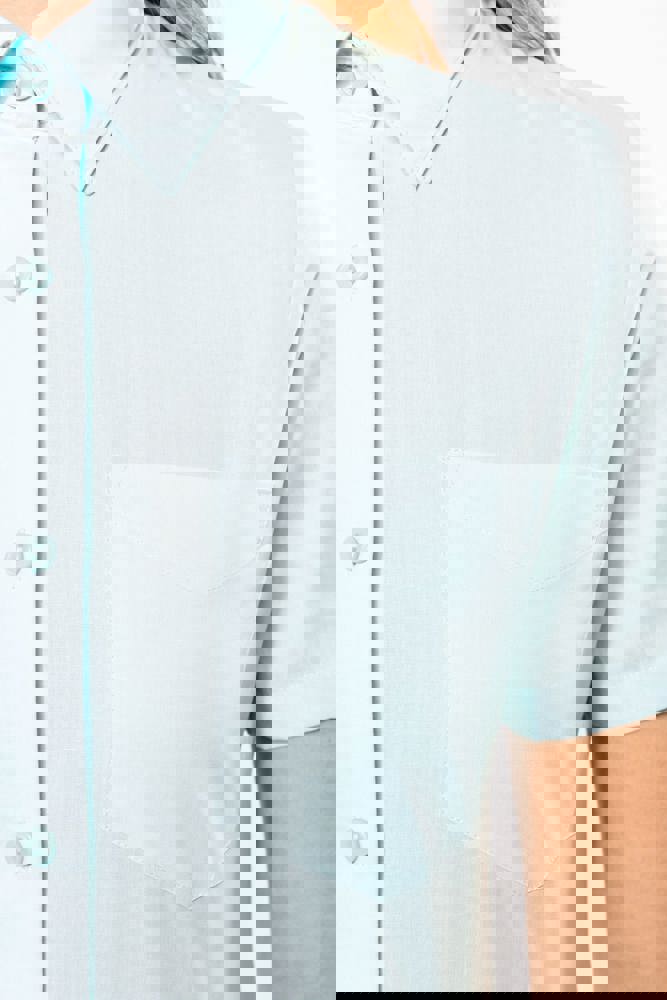 K548C - Overhemd in onderhoudsvriendelijk polykatoen-popeline korte mouwen dames