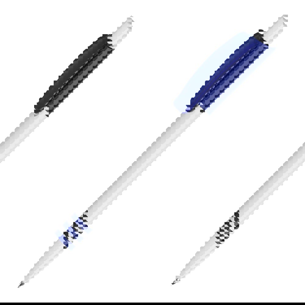 Balpen Tropic hardcolour - Wit / Donkerblauw