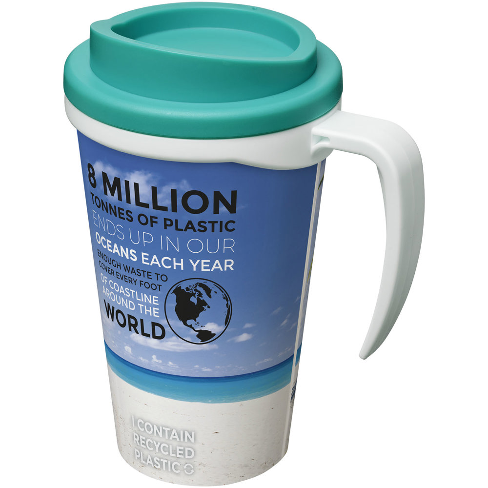 Brite Americano® grande 350 ml geïsoleerde beker - Wit, Aqua