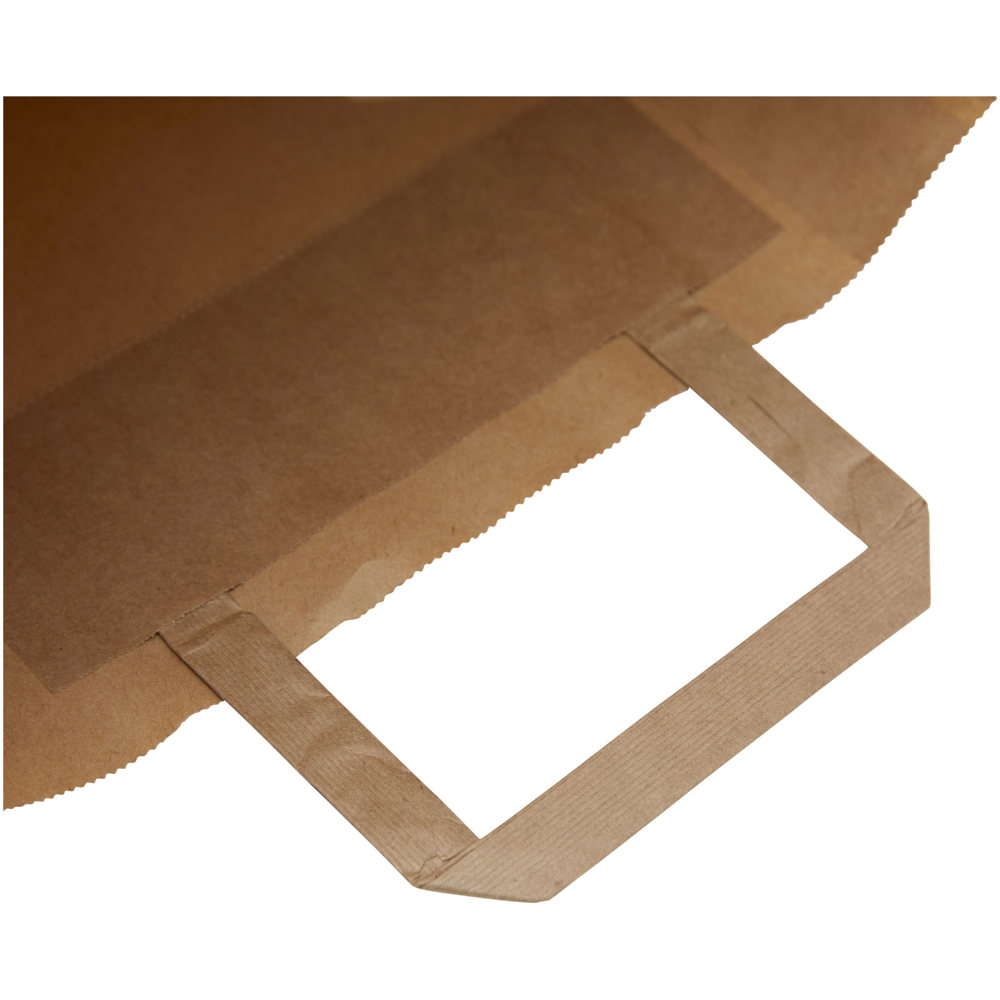Papieren tas 80-90 g/m2 gemaakt van kraftpapier met platte handgrepen - 25 x 11 x 32 cm