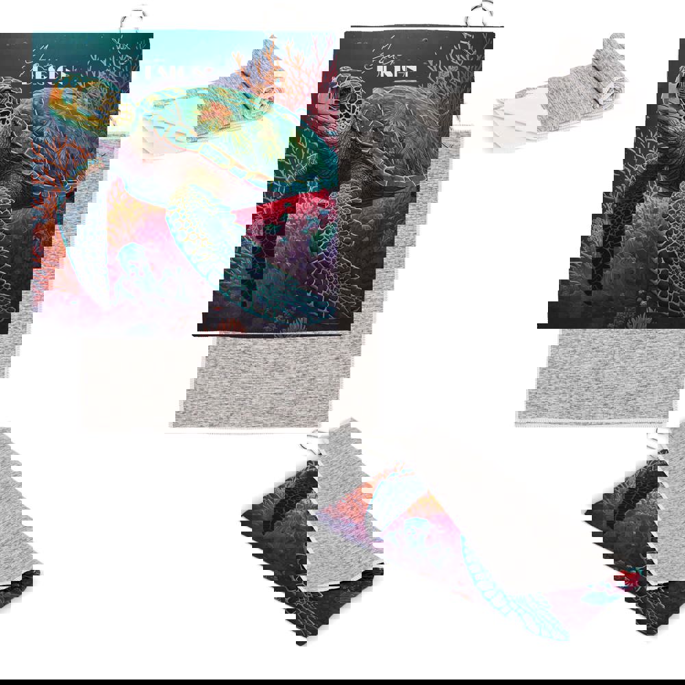 Sneldrogende golfhanddoek met haak R-PET 30 x 30 cm sublimatie