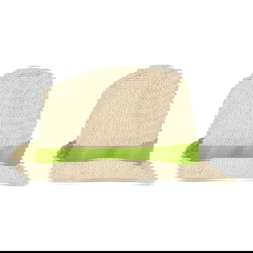 Strohoed met gekleurde band