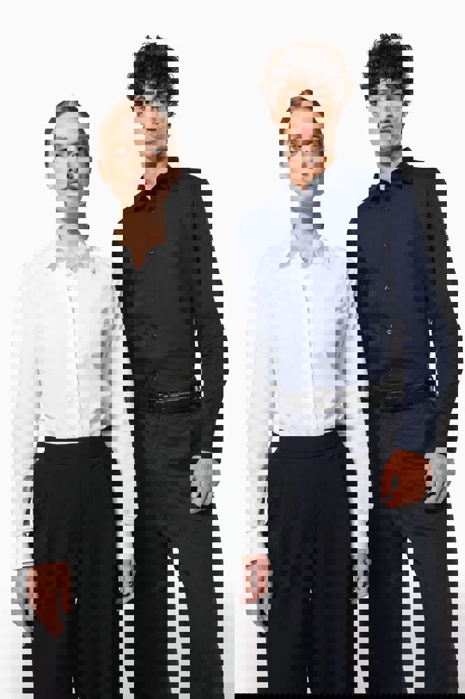 K513C - Herenoverhemd in popeline met lange mouwen