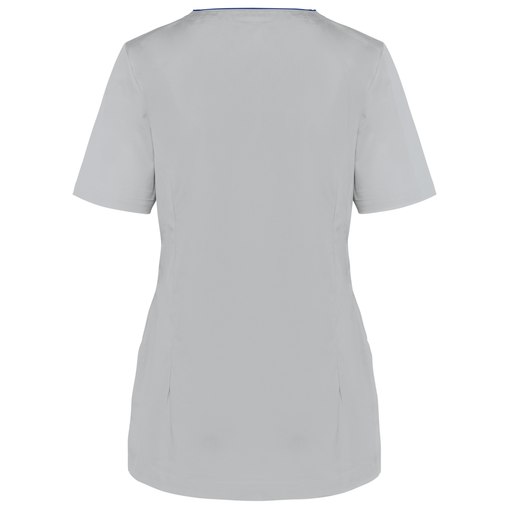 WK506C - Damesblouse in polykatoen met drukknopen