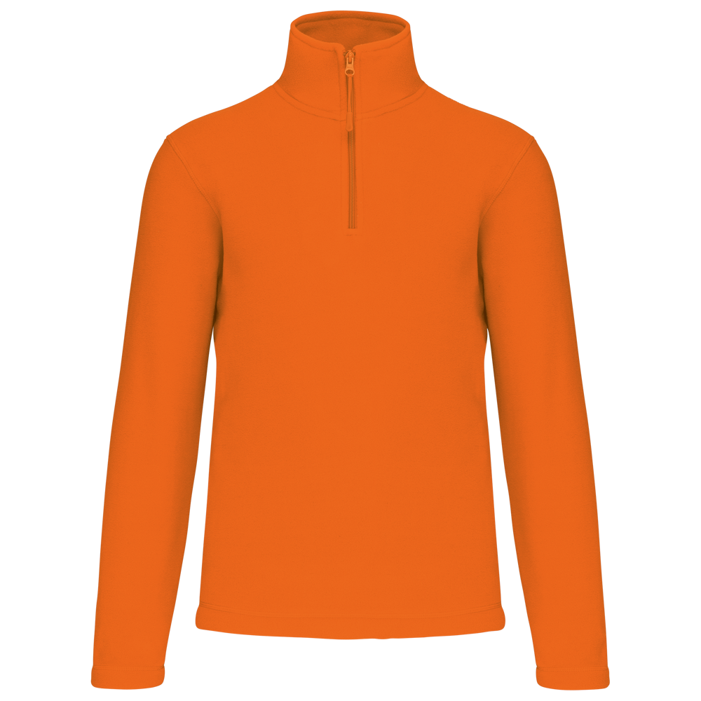 - Enzo - Fleece met ritskraag - Orange