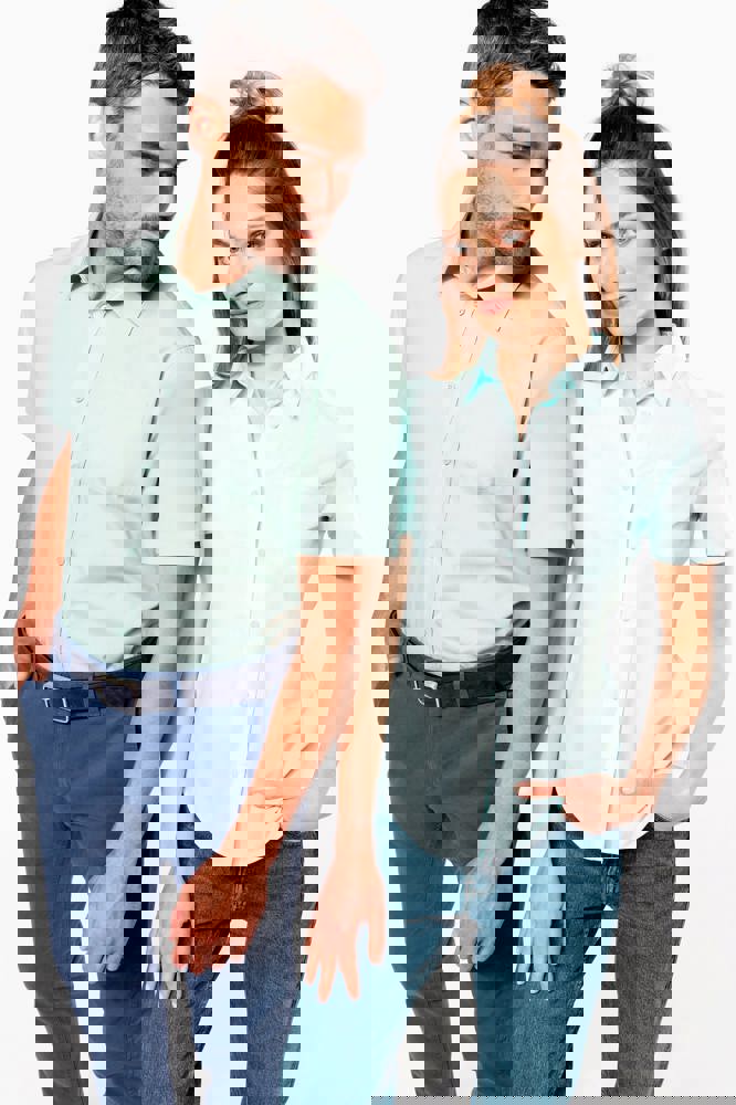 K548C - Overhemd in onderhoudsvriendelijk polykatoen-popeline korte mouwen dames