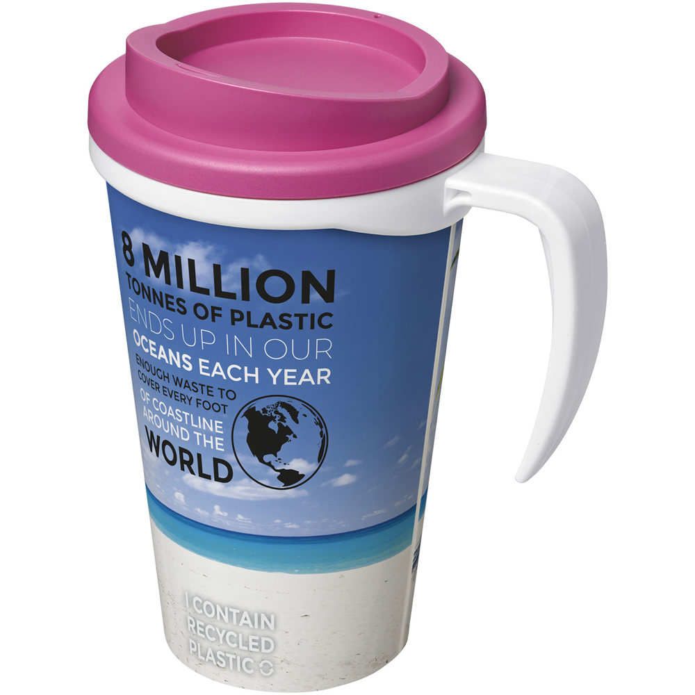 Brite Americano® grande 350 ml geïsoleerde beker - Wit, Roze