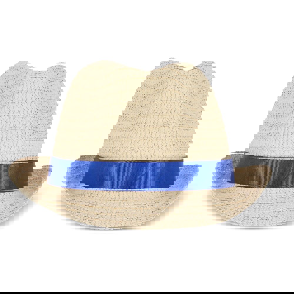 Strohoed met gekleurde band