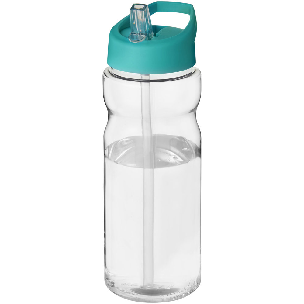 H2O Active® Base Tritan™ 650 mlsportfles met tuitdeksel - Transparant helder, Aquablauw