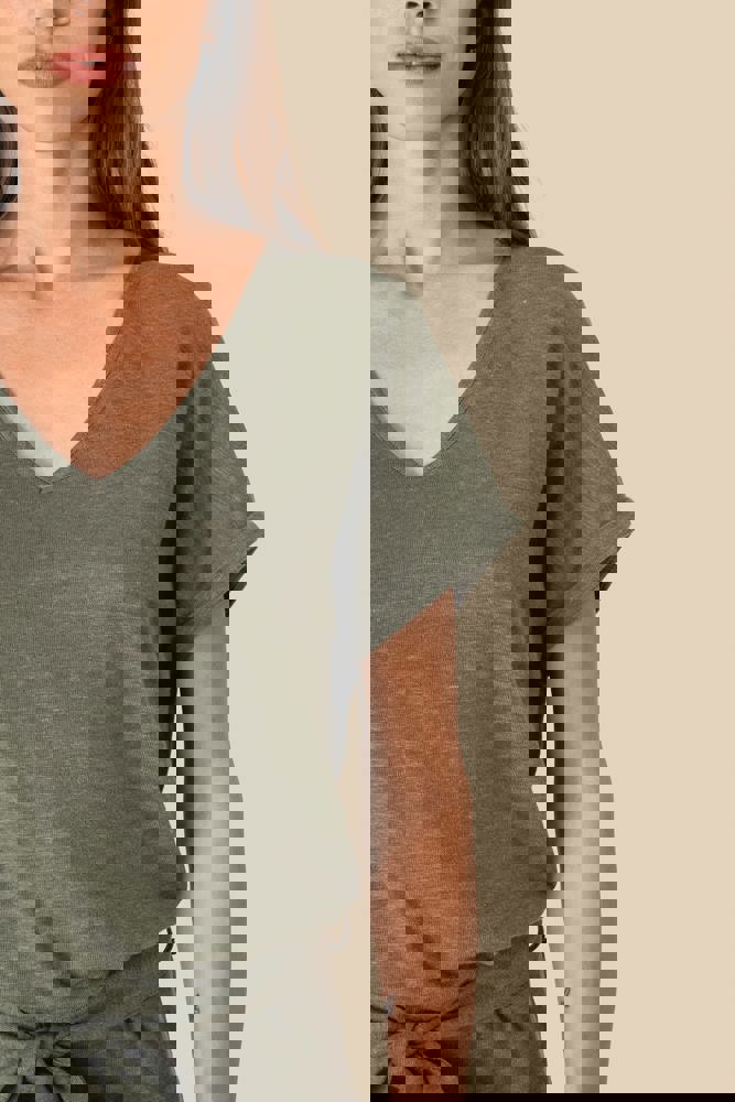 SP5004 - Tricot jumpsuit met korte mouwen voor dames in linnen