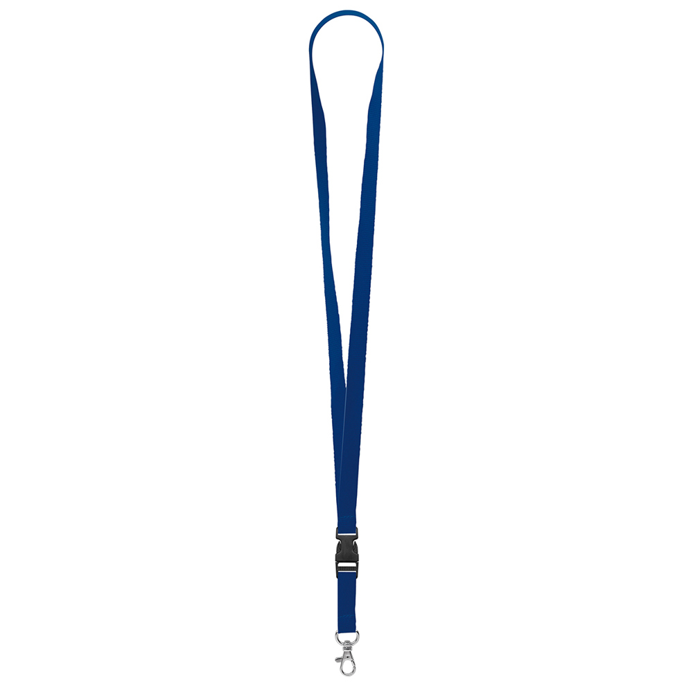 Keycord "standaard", breedte 15 mm - Marineblauw