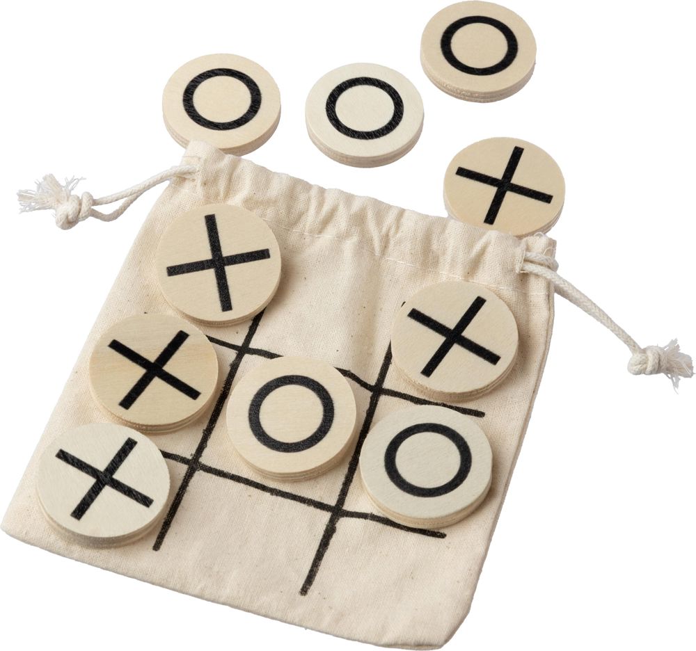 Natuurlijk houten tic-tac-toe spel Waltraud