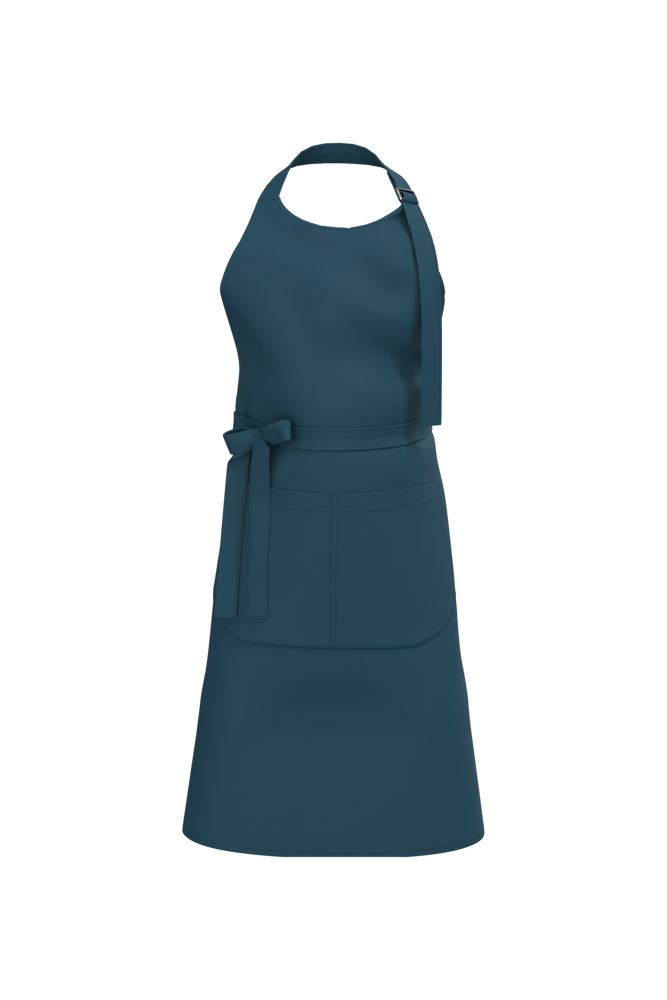 K8007 - Schort met zak van biologisch katoen - Peacock Blue