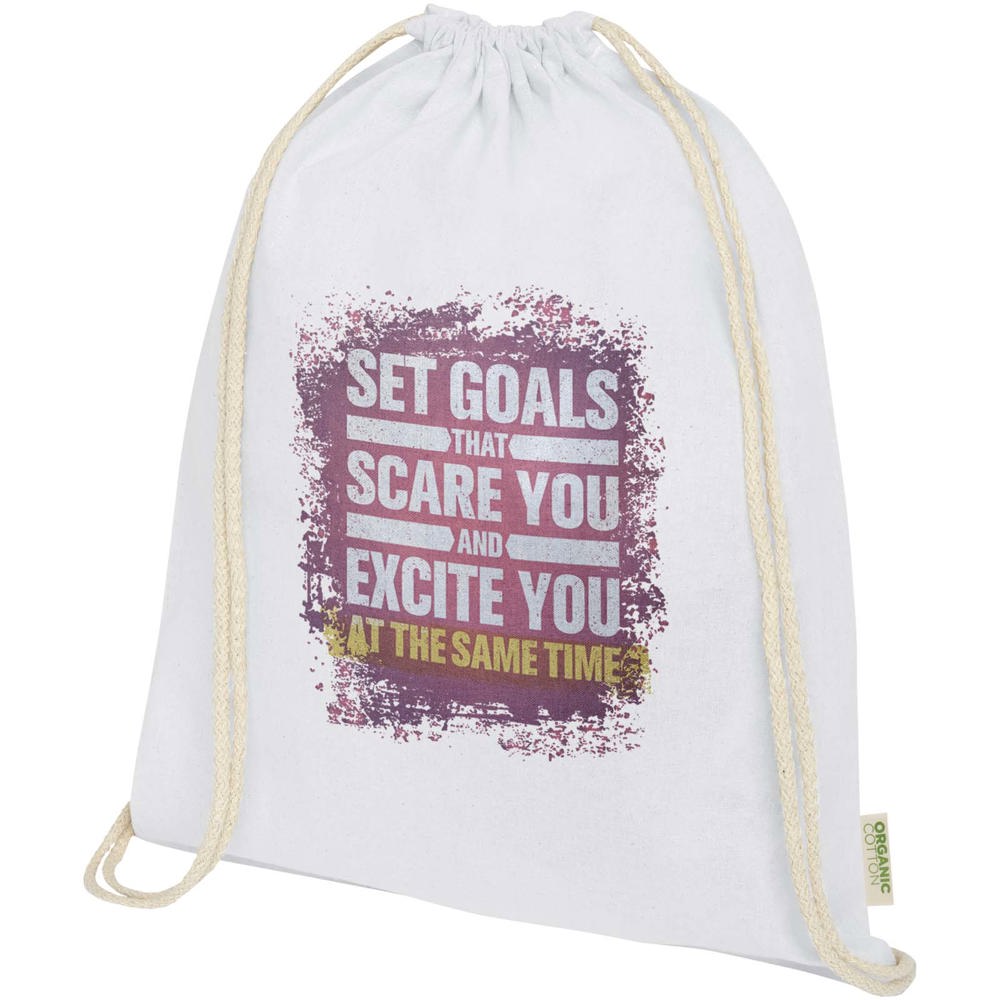 Odisha 140 g/m² OCS biologisch katoenen trekkoordtas 5L