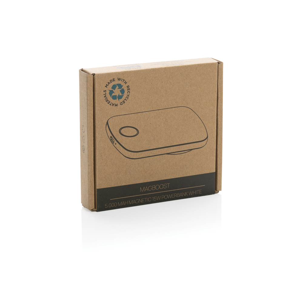 MagBoost gerecycled plastic 5000 mah magnetische powerbank