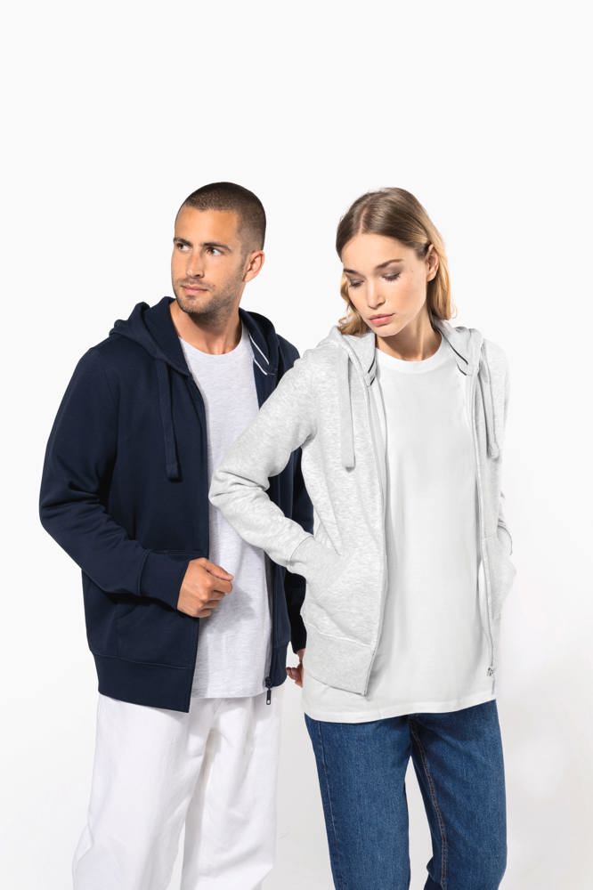 K454C - Hooded Sweater Met Rits