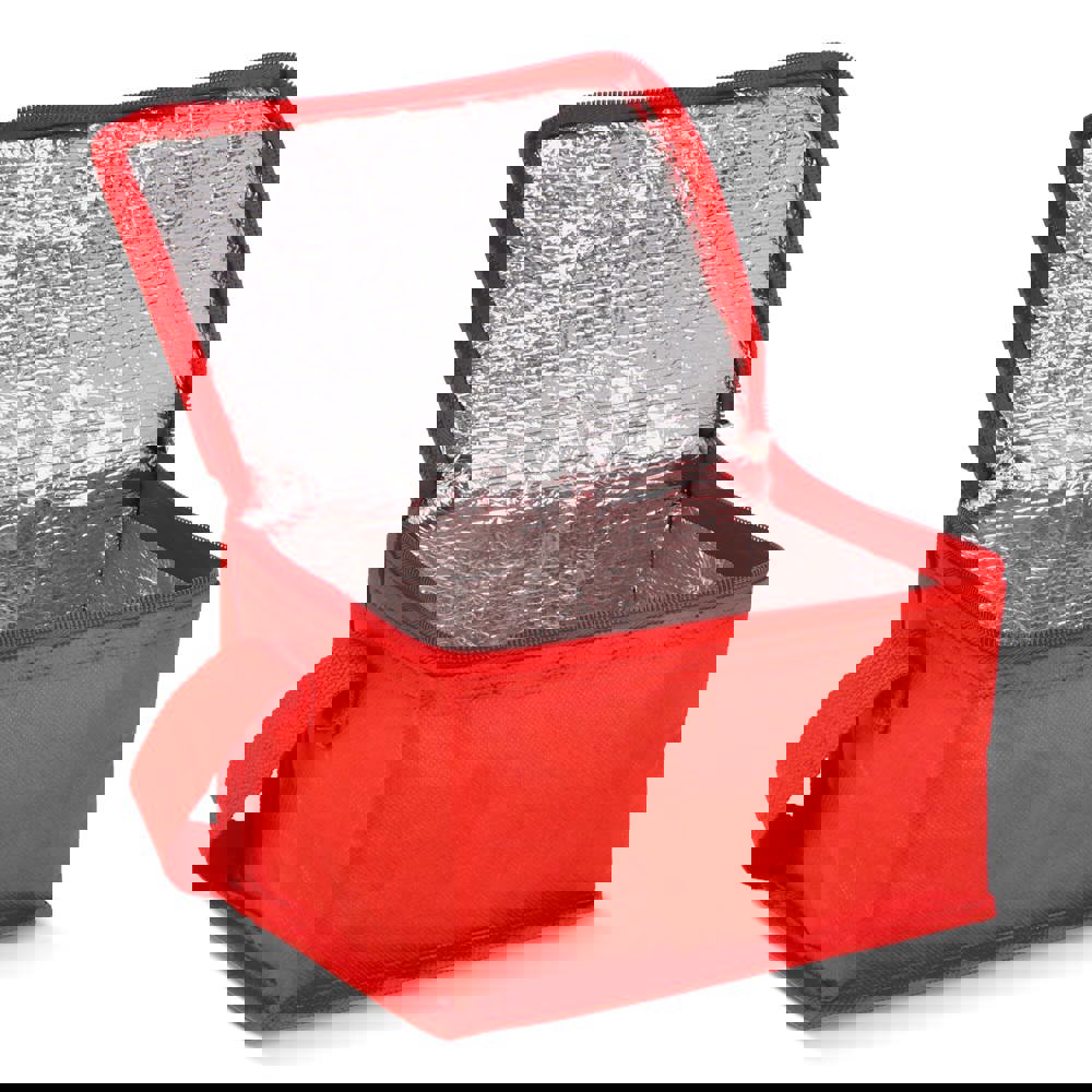 R-PET koeltas voor 6 blikjes, non-woven, 20 x 13 x 12,5 cm, 75 g/m²