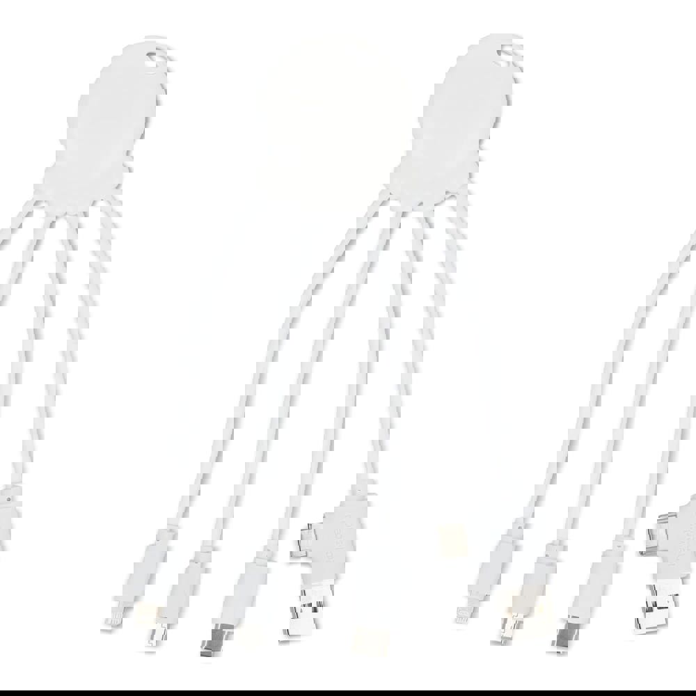 4009| Xoopar Eco Octopus Oplaadkabel Ocean Bound Plastic - Wit