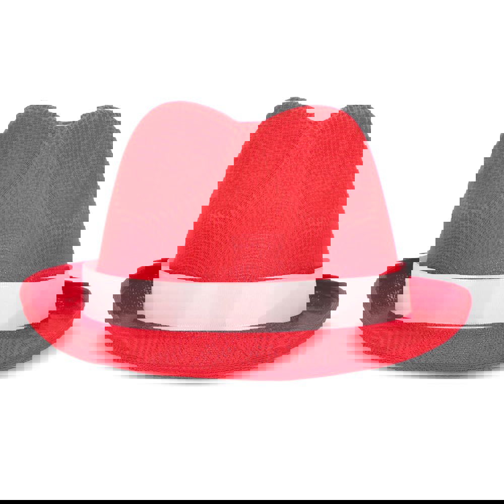 Polyester hoed met band