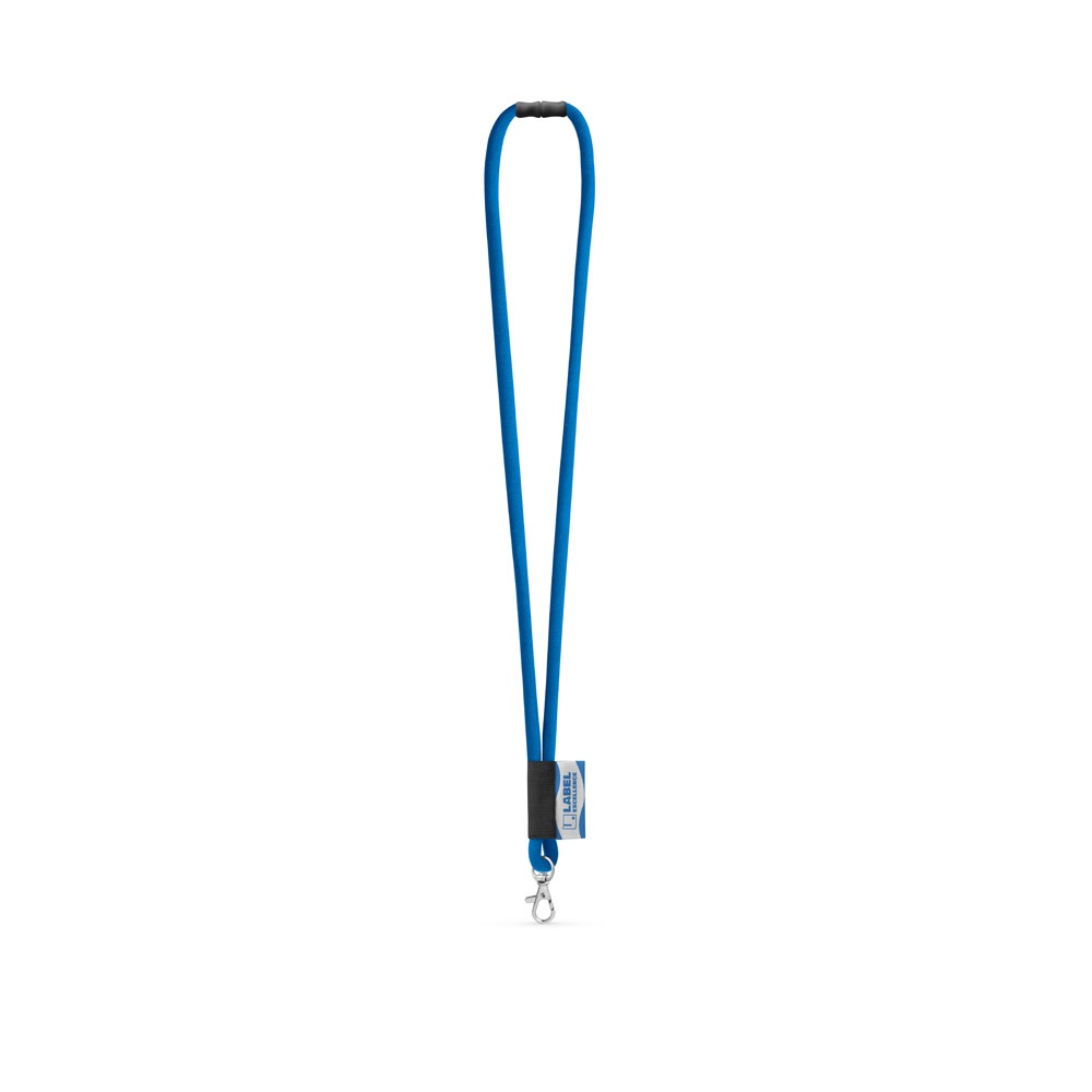 WISBECH. Set lange draagkoordbuis (Ø 7 mm) met karabijnhaak van 9 mm en veiligheidssluiting van Ø 7 mm - 303 - Blauw