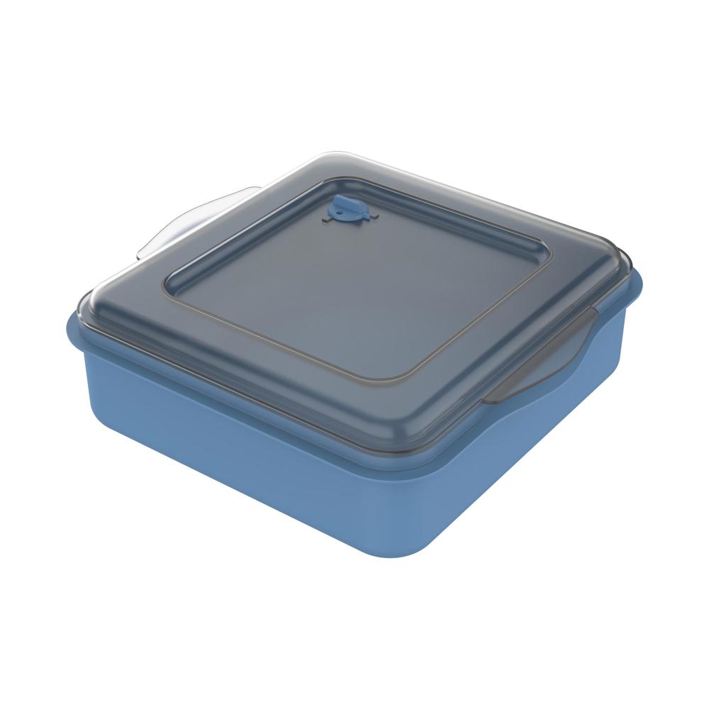Universele doos "ToGo" - gezellig blauw/Transparant