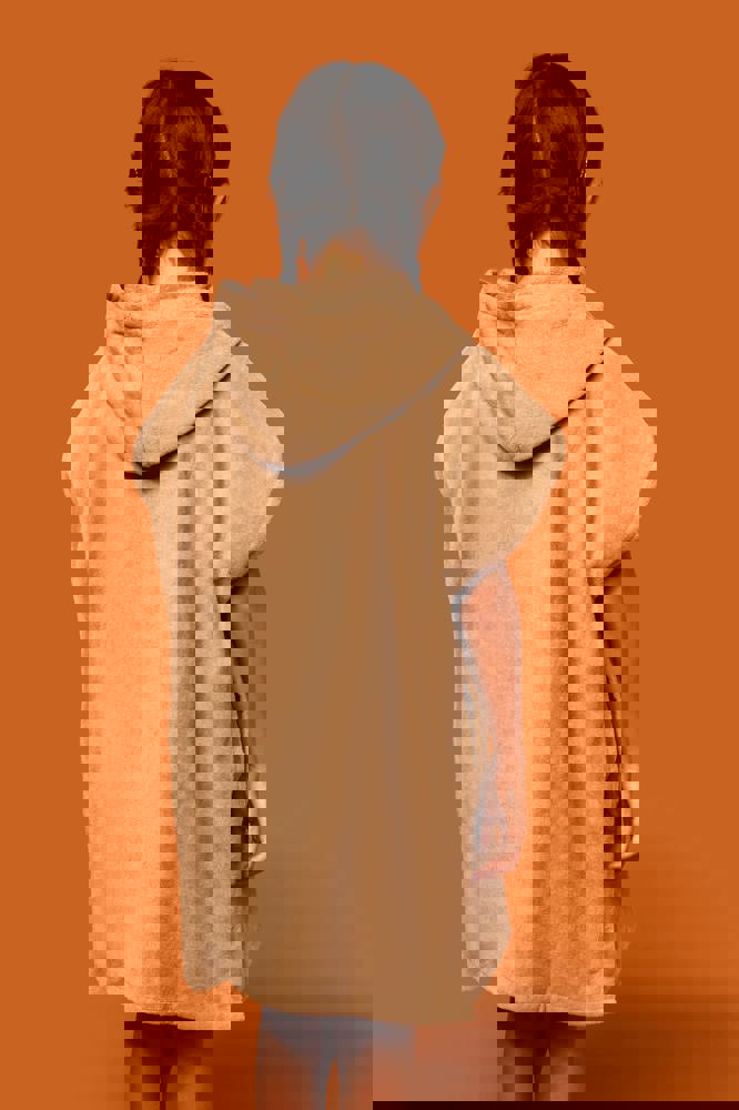 PA582X - Kinderponcho met capuchon van badstof