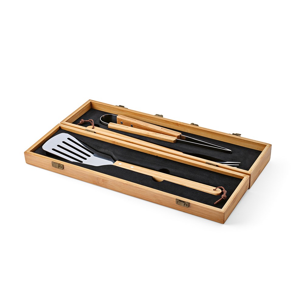 Turner Barbecue Set Bamboe - Natuurlijk