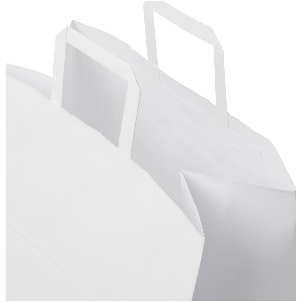 Papieren tas 80-90 g/m2 gemaakt van kraftpapier met platte handgrepen - 34 x 20 x 35 cm