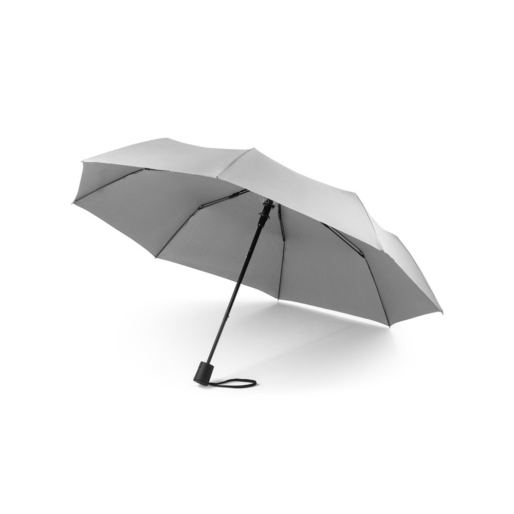 CIMONE. Opvouwbare gerecycled polyester (100% rPET) 190T paraplu met automatische opening - Licht Grijs