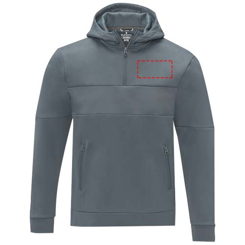 Sayan anorak heren sweater met halve rits en capuchon