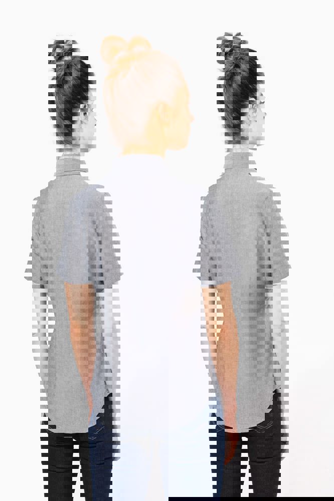 K536C - Dames Oxford blouse korte mouwen